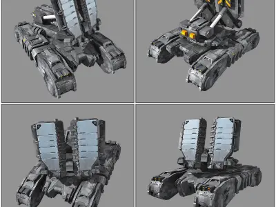 SF Tank Radar MK8 Low-poly 3D model