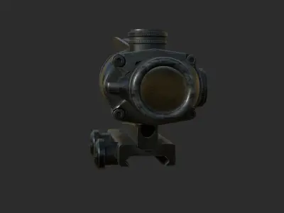 Weapon - Scope - 07 - Scope4X Low-poly 3D model