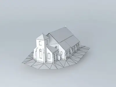 Church. Assumption of the Blessed Virgin Mary St St John the ... Free 3D model