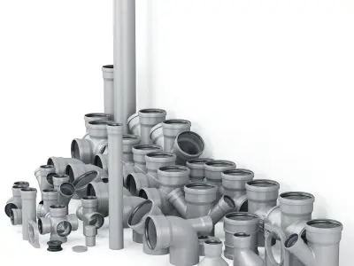 Sewer pipes collection counstraction 3D model