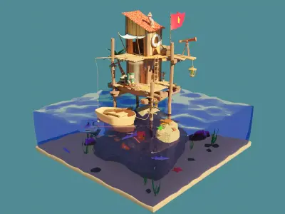 sea shack  3D model