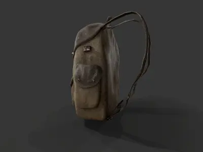 Backpack 4 Low-poly 3D model