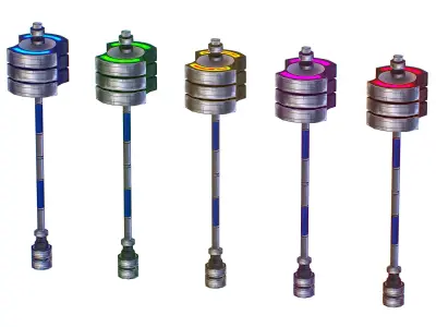 a set of cutting weapons - Sledgehammer Low-poly 3D model