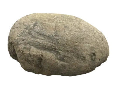  Warm Toned Marbled Round Large Rock Boulder Model 