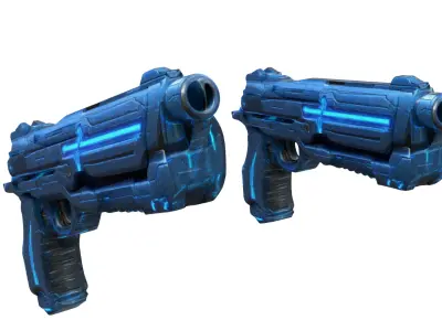 Sci-Fi Handgun Pistol - Game Ready Low-poly 3D model