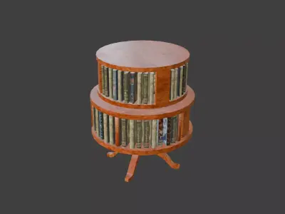 Bookshelf Low-poly 3D model