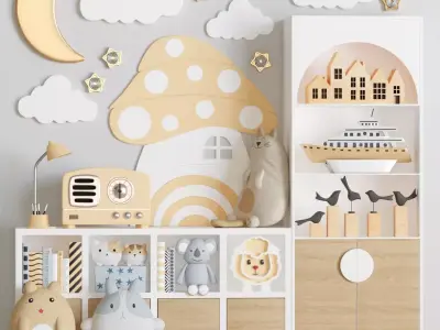 Decor set for kids 04 3D model