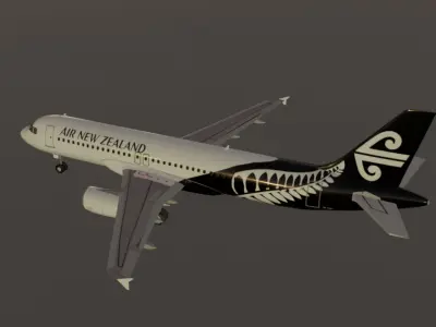 Air New Zealand Airbus a320-232 low poly 3D Model Low-poly 3D model