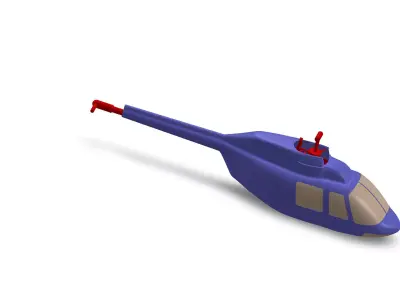 Jet Ranger fuselage for TREX 470 3D print model