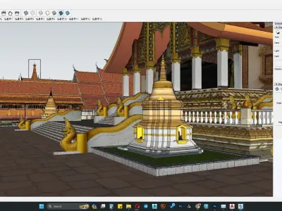 Temple church 3d sketchup model 3D model