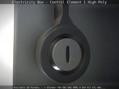 Electricity Box - Control Element 1 High-Poly Version 3D model