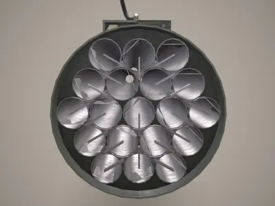 Rocket Launcher FZ225 With Missiles Low-poly 3D model