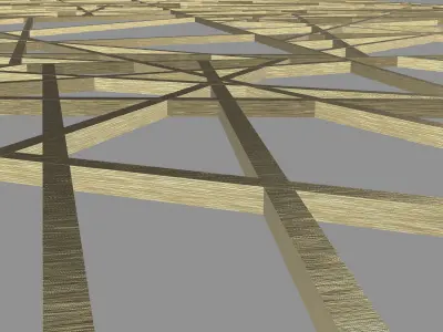 Gold Decorative Panel 6 Free 3D model