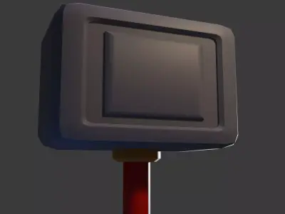Stylized Low Poly Hammer - Game Ready Asset Low-poly 3D model
