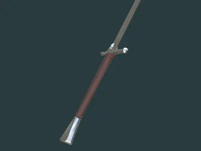 Albion Principe Medieval Sword PBR game ready Low-poly 3D model