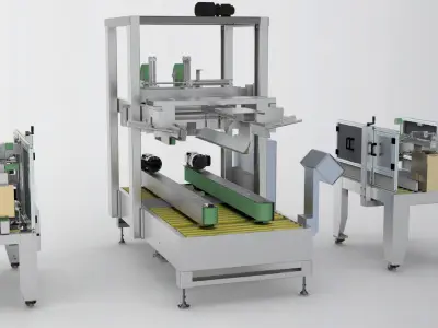 Box sealing machine Assembly 3D model