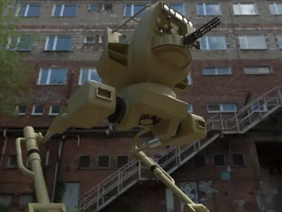 walker military robot 3D model