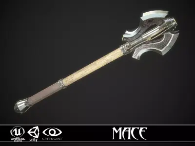 Mace 19 Low-poly 3D model