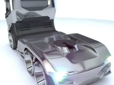 Tesla Semi Truck Future Concept 3d model Vray Corona 3D model