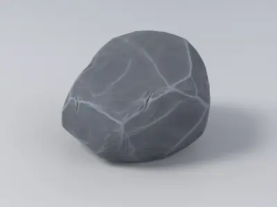 Cartoon Stone 01 3D model