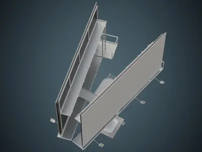 Billboard 2A Low-poly 3D model