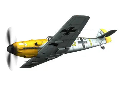 Messerschmitt - BF-109 E - Yellow 5 3D model