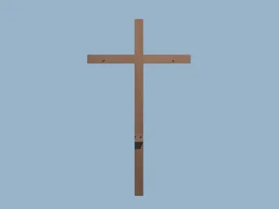 Wood Cross - Cruz de Madeira Low-poly 3D model
