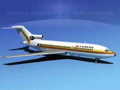 Boeing 727-100 Ladeco 3D model