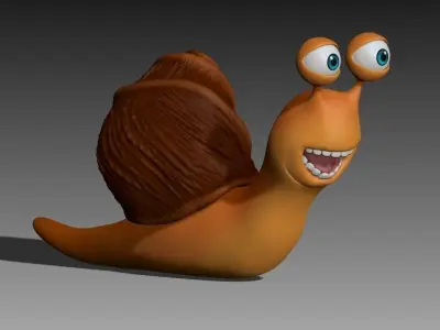 Cartoon snail Low-poly 3D model