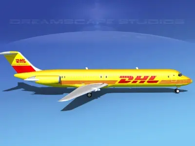 Douglas DC-9-50 DHL 3D model