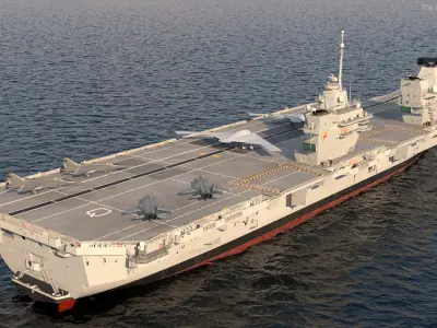 HMS Prince of Wales with Military Aircraft 3D model purchase