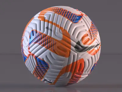 Official Match Ball Nike Flight White Orange 3D model