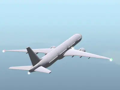 Boeing 777 High Quality 3D CGI Model Low-poly 3D model