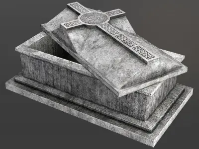 Celtic Chest Tomb Low-poly 3D model