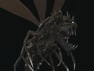 Flying Bug 3 Low-poly 3D model