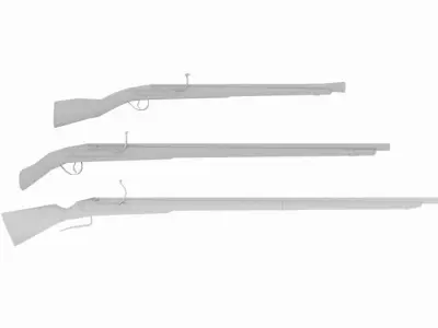 A set of wicked muskets Free low-poly 3D model