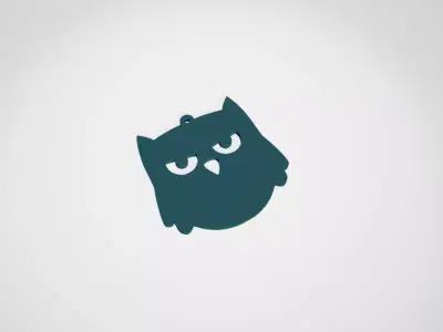 Angry Owl earring Free 3D print model