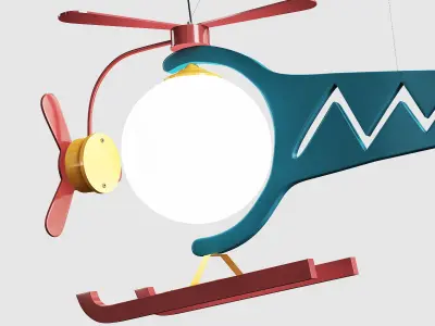 HELICOPTER LAMP Low-poly 3D model