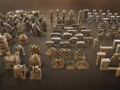 Fantasy and Medieval 3D Kitbash Kit 3D model