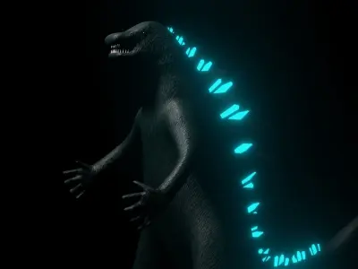 Godzilla - Monster - King of Monsters Low-poly 3D model