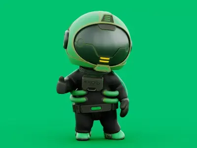 SPACE MAN-02 RIGGED 3D model