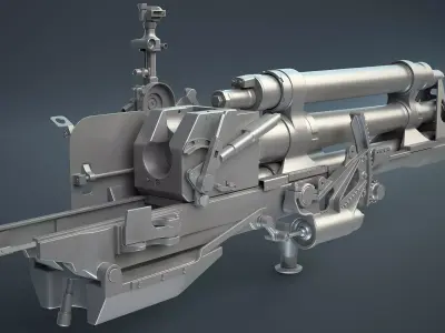 ZiS-3 gun for SU-76 3D model