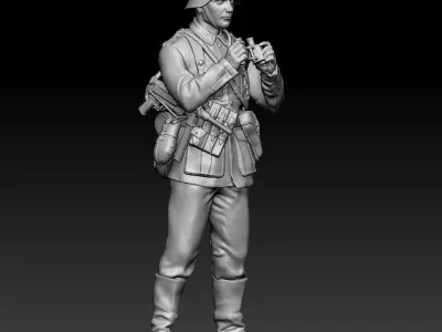 German officer 3D print model