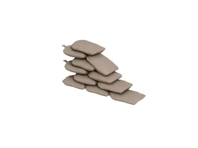 Modular Game-Ready Sandbags Kit 3D Model Low-poly 3D model