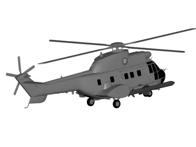 Eurocopter AS332 Super Puma 3D model