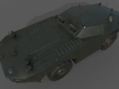 BRDM-1 wwii armoured car 3D model