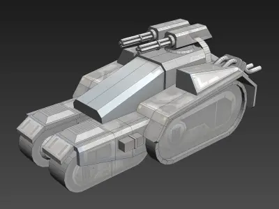 Recon tank Low-poly 3D model