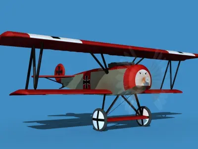 Fokker D-VI V12 3D model