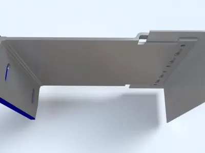 Cladding helping hand aluminium bracket Low-poly 3D model