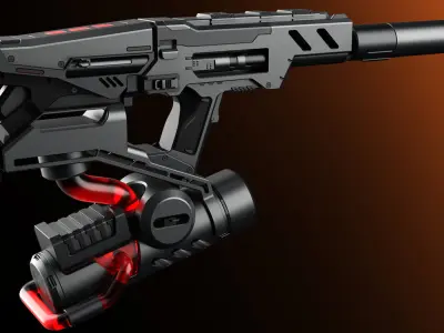Sci-Fi Rifles Set Alpha 3D model